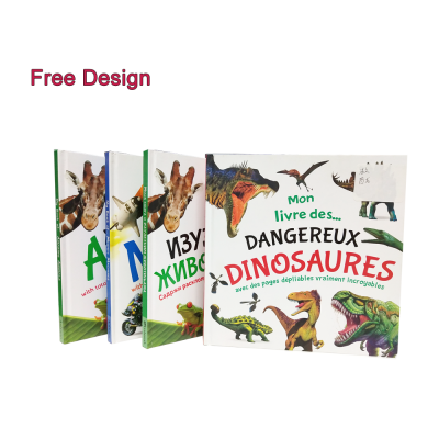 Custom High Quality Usborne Educational for Coloring Pop Up Dinosaur Children Book