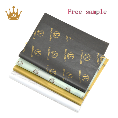 .Custom Biodegradable Black Or Gold  Printed Gift Wrapping Paper With Logo