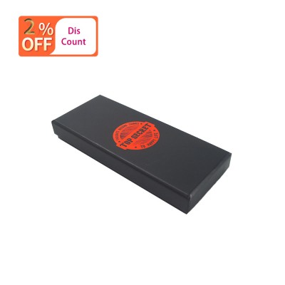 Custom  New Design 2020 Red Foil Black Rigid Gift box for Key Chain